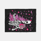 Sorta Merry Sorta Y Funny Christmas Skeleton Tree Fleece Deken (Voorkant (Horizontaal))