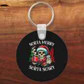 Sorta Merry Sorta Y Retro Skeleton Hot Cocoa Chris Sleutelhanger (Voorkant)