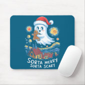 Sorta Merry Sorta Y Santa Ghost Christmas Gingerbr Muismat (Met muis)