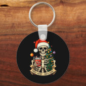 Sorta Merry Sorta Y Skeleton Hot Cocoa Christmas P Sleutelhanger (Voorkant)