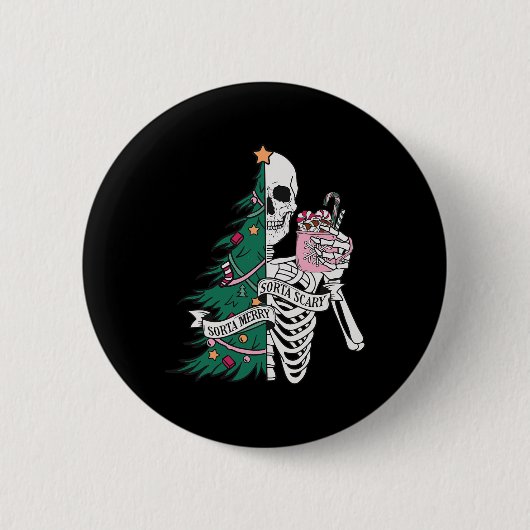 Sorta Scary Sorta Vrolijk Kerstfeest Ronde Button 5,7 Cm (Voorkant)