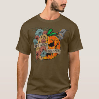 Sorta Sorta Spooky Floral Pumpkin Ha T-shirt
