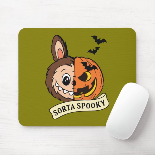 Sorta Spooky Halloween Cute Labubu Muismat (Met muis)