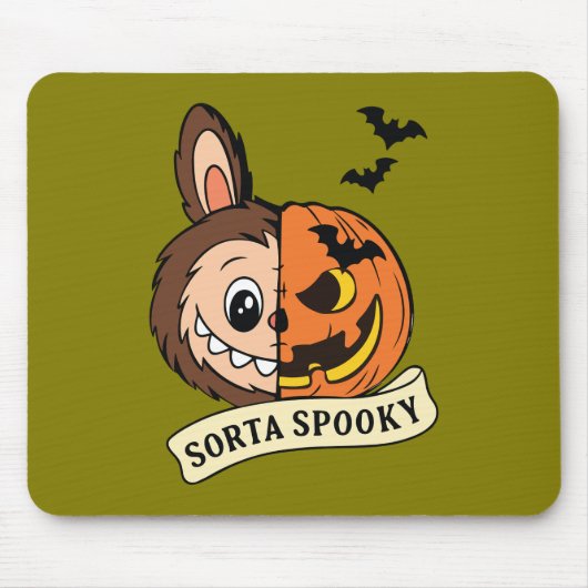 Sorta Spooky Halloween Cute Labubu Muismat (Voorkant)