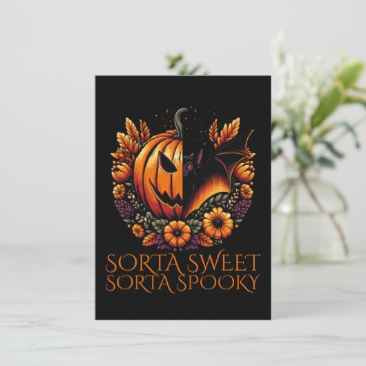 Sorta Sweet Sorta Spooky Bedankkaart (Staand voorkant)