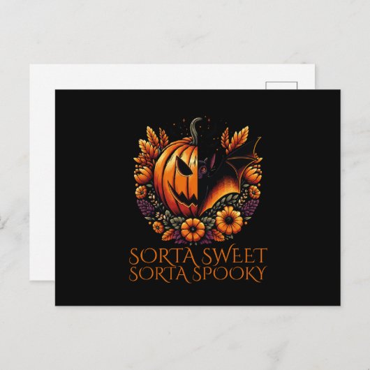 Sorta Sweet Sorta Spooky Briefkaart (Voorkant / Achterkant)