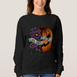 Sorta Sweet Sorta Spooky Flower Pumpkin Trui