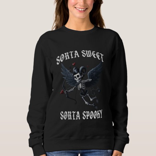 Sorta Sweet Sorta Spooky Gothic Funny Valentijns Trui (Voorkant)