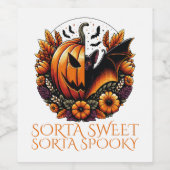 Sorta Sweet Sorta Spooky Wijn Etiket (Enkel label)