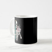 Sorta vrolijk sorta eng kerst koffiemok (Voorkant links)