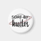 "Sorteer op: Kudos" kleine magneet (Voorkant)