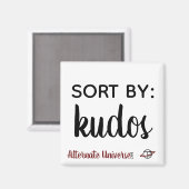 "Sorteer op: Kudos" magneet (Voorkant / Achterkant)
