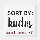 "Sorteer op: Kudos" magneet (Voorkant)
