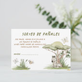 Sorteo de pañales Baby shower Kaart (Staand voorkant)