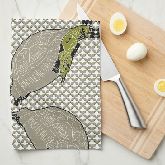 Sorteren op de schildpad theedoek (Quarter Fold)