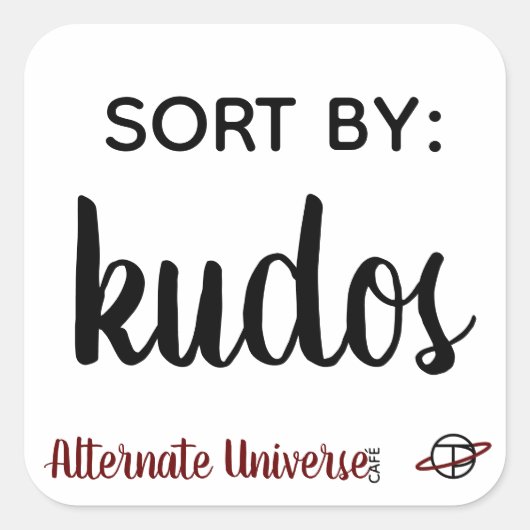 "Sorteren op: Kudos" stickers (Voorkant)
