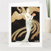 Sortilèges: Evening jurk van George Barbier Bedankkaart (Voorkant)