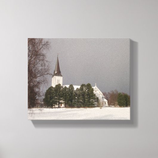 Sortlande Kirke Canvas Afdrukken (Voorkant)
