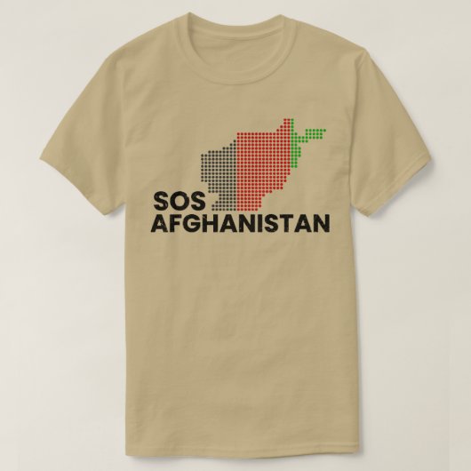 SOS afghanistan Stippen T-shirt (Design voorkant)