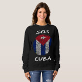 SOS Cuba Cuban DNA  Cuba Libre Freedom & Libertad Trui (Voorkant volledig)