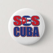 SOS-CUBA RONDE BUTTON 5,7 CM (Voorkant)