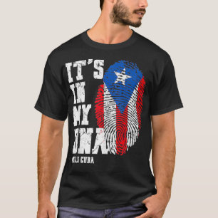 Sos Cuba Vlag Cubaanse Pride in mijn DNA-Mannen T-shirt