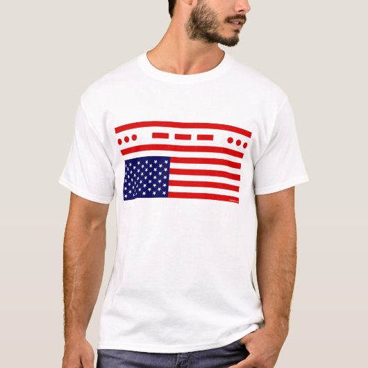 SOS Distress American Flag T-shirt (Voorkant)
