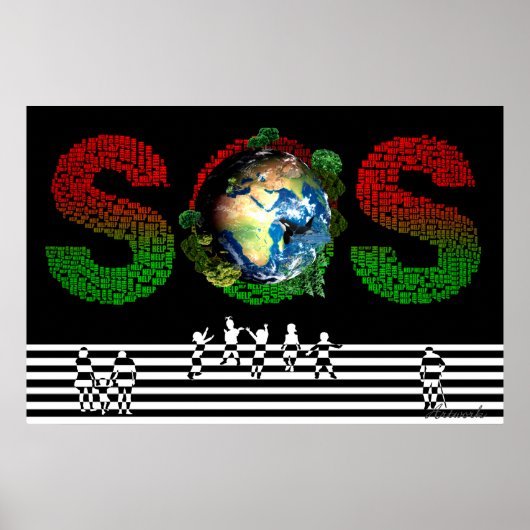 SOS Erde Mensch Poster (Voorkant)