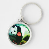 SOS Giant Panda premium ronde sleutelhanger (Voorkant)