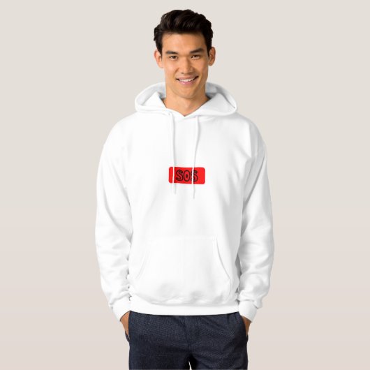 SOS-hoodie voor noodgevallen – vet en opvallend on Hoodie (Voorkant volledig)