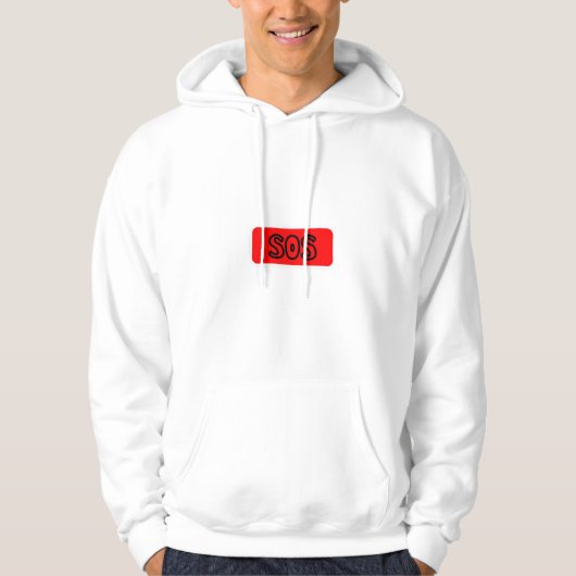 SOS-hoodie voor noodgevallen – vet en opvallend on Hoodie (Voorkant)