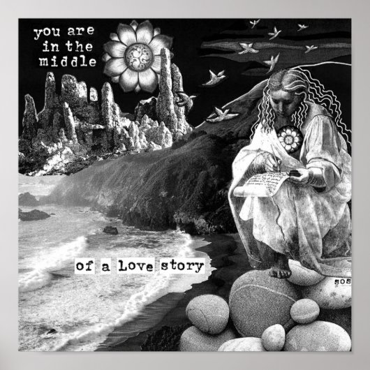 SOS Je bent in het midden van een liefdesverhaal Poster (Voorkant)