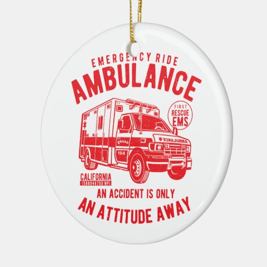 SOS Noodlijnverlichting EMS-redding Keramisch Ornament (Links)