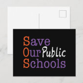 SOS Red onze openbare scholen ansichtkaart Briefkaart (Voorkant / Achterkant)