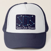 SOS Red onze sterren Trucker Pet (Voorkant)