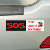SOS, Stop Obama-socialisme Bumpersticker (Op auto)
