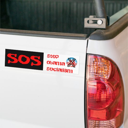 SOS, Stop Obama-socialisme Bumpersticker (Op Truck)