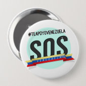 SOS VENEZUELA RONDE BUTTON 4,0 CM (Voorkant /achterkant)