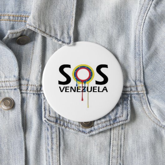 SOS Venezuela Ronde Button 4,0 Cm (In situ)