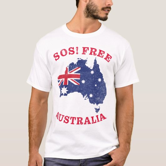 SOS! Vrije Australië - Vrijheid en rechten in Aust T-shirt (Voorkant)