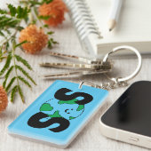 SOS Wereldmilieuvriendelijk pictogram Happy Earth  Sleutelhanger (Voorkant Rechts)