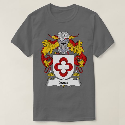Sosa Coat of Arms Sosa Family Crest T-shirt (Design voorkant)