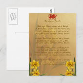 Sosban Fach Welsh Song Briefkaart (Voorkant / Achterkant)