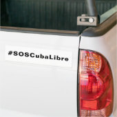 #SOSCubaLibre, Cuba zwarte witte auto Bumpersticker (Op Truck)