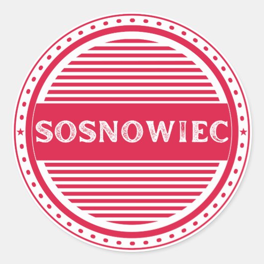 Sosnowiec City Pride Embleem – Poolse identiteit Ronde Sticker (Voorkant)