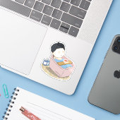 sosoHoney(25) badkamer Sticker (Laptop met iPhone)