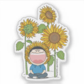 sosoHoning(29) Zonnebloem Sticker (Voorkant)