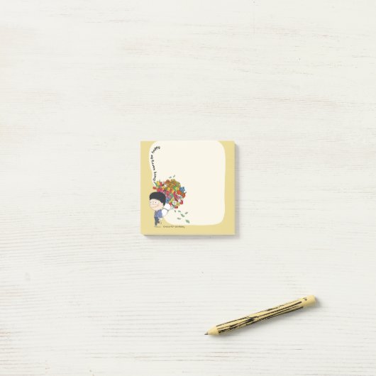 sosoHoning(68) bloem Post-it® Notes (Op bureau)