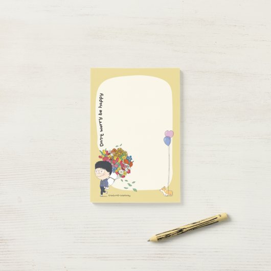 sosoHoning(68) bloem Post-it® Notes (Op bureau)