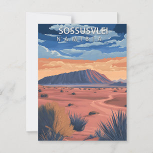 Sossusvlei Namibië Woestijn Oude Reisposter Briefkaart